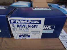 Rawl Fixing - Rawl Plug R-SPT M6 x 40L (6mm Drill Diameter) Box of 100 - New & Boxed.