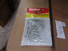 5x Fischer - Single Cable Clamp ES 10 - (Packs of 25) - New & Packaged.