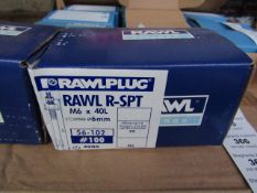 Rawl Fixing - Rawl Plug R-SPT M6 x 40L (6mm Drill Diameter) Box of 100 - New & Boxed.