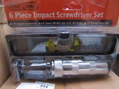 Stag - 6 piece impact screwdriver set - New & Packaged.