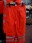 LYNGSOE - Rainwear Microflex - Trousers Hi-Viz Orange - Size XL - Brand New & Packaged.