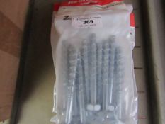 5x Fischer - Concrete Screws 8/90 - (Packs of 10) - New & Packaged.