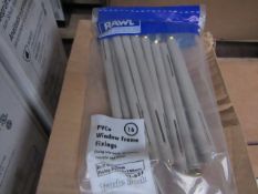 5x Rawl Fixing - PVCu Window Frame Fixings (Packs of 16) - New & Packaged.