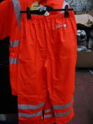 LYNGSOE - Rainwear Microflex - Trousers Hi-Viz Orange - Size XL - Brand New & Packaged.