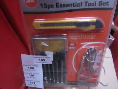 JAK - 15PC Essential Tool Set - New & Packaged.