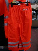 LYNGSOE - Rainwear Microflex - Trousers Hi-Viz Orange - Size XL - Brand New & Packaged.