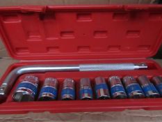 10 Piece MLG Tools socket set with L type handle - New & Boxed.