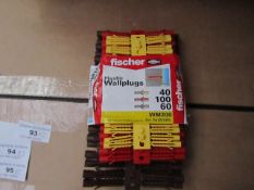 2x Fischer - Multi Pack of Wall Plugs (Pack of 200) - New & Packaged.