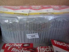 15x Fischer - Hammer Fix (Packs of 20) - New & Packaged.