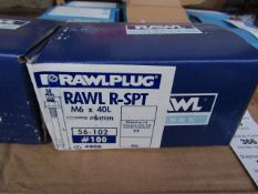 Rawl Fixing - Rawl Plug R-SPT M6 x 40L (6mm Drill Diameter) Box of 100 - New & Boxed.