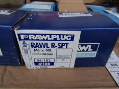 Rawl Fixing - Rawl Plug R-SPT M6 x 40L (6mm Drill Diameter) Box of 100 - New & Boxed.