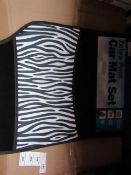 Full Set of Zebra Print Car Mats - New.