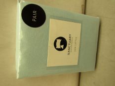 Pair of Sanctuary Duck Egg Pillowcases. New & Packaged