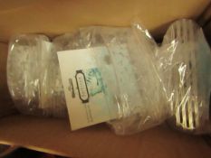 Box of Approx 15x Small Sized Transparent Bathroom Racks - Good Condition.