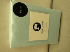 Pair of Sanctuary Duck Egg Pillowcases. New & Packaged