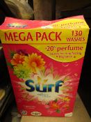 Surf Tropical Lily 130 washes Washing Powder. Box has split