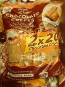 Box of Approx 20x Packs of Chocolate Crepes - BB 28/07/20 - All Packs of 20.