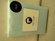 Pair of Sanctuary Duck Egg Pillowcases. New & Packaged