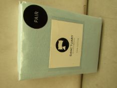 Pair of Sanctuary Duck Egg Pillowcases. New & Packaged