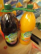 2 x 1.75L Double Strength Robinsons Juice. 1 Being Orange & 1 Being Apple & Blackcurrant. BB Jun