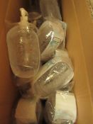 Box of Approx 25x Transparent Soap Dispensers - All look in good Condition.