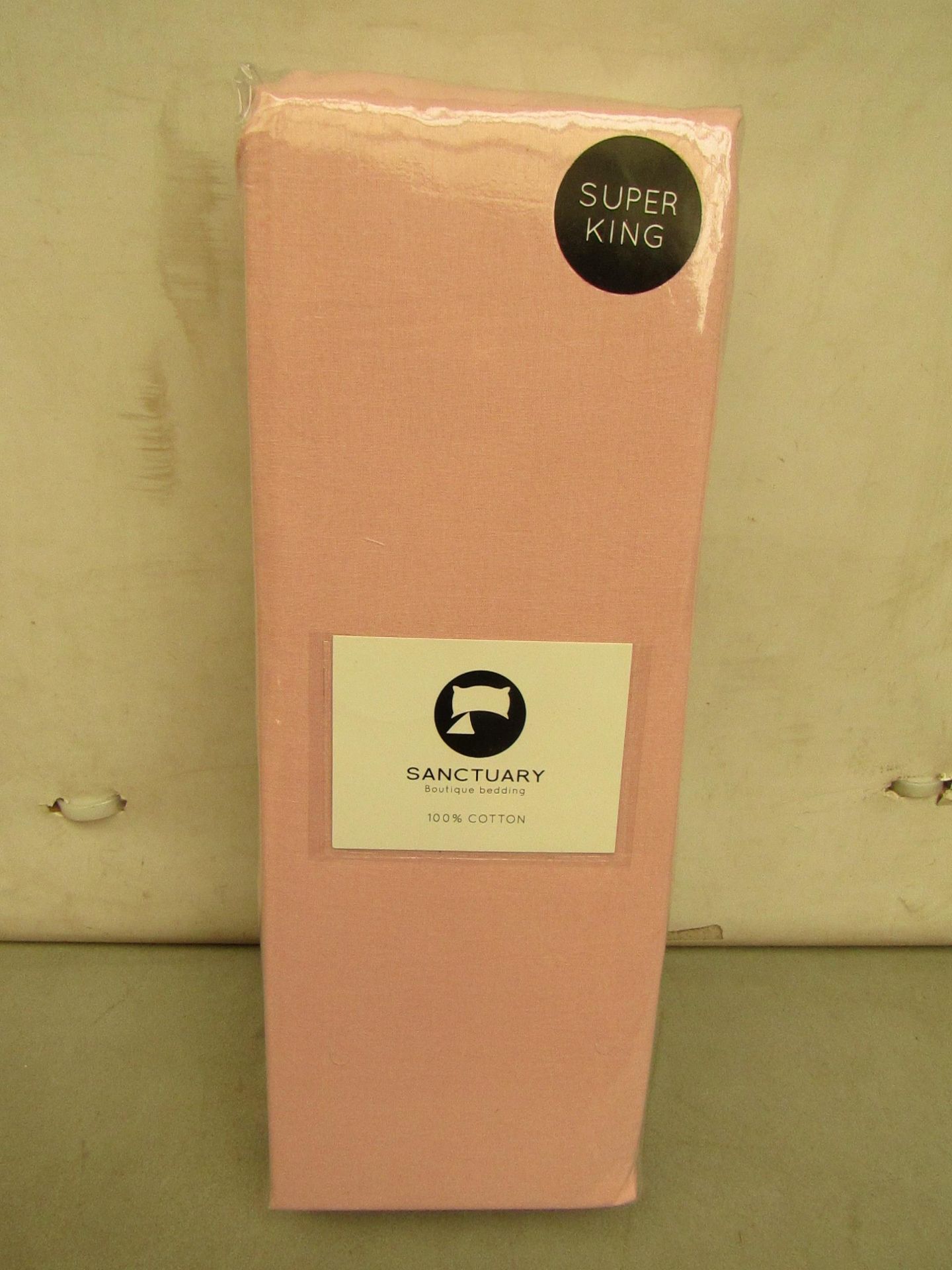 Sanctuary Blush SuperKing Fitted Sheet. New & Packaged