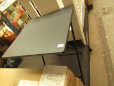 Small Black Foldable Table H 75 x W 60 X L 60 cm - Slightly Damaged On Left Edge.