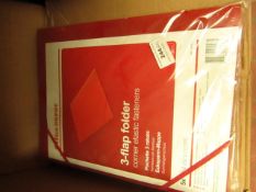Box 12x Packs of 5 Office Depot - 3 Flap Folder Corner elastic fasteners - All Packaged & Boxed.
