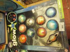 3x Glow Stars - 3D Glow in The Dark Stickers (Planets) - All Packaged.