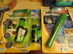 3x Brainstorm - Outdoor Adventure Set : 1x Night Vision Torch. 1x Microscope. 1x Binoculars - All