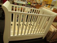 Tutti Bambini - Katie Mini Sleigh Cot Bed (White) H 100 X L 135 X W 66.5 cm - Used Condition -