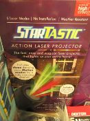 | 1X | STARTASTIC ACTION LASER PROJECTOR WITH 6 LASER MODES | NEW AND BOXED | SKU C5060191465304 |