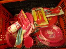 Box of Approx 25+ Items From : Childrens Plates, Children's cutlery etc.