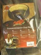 Snoozzzeee Dog - Black Oval Dog Bed (37") - New & Packaged.