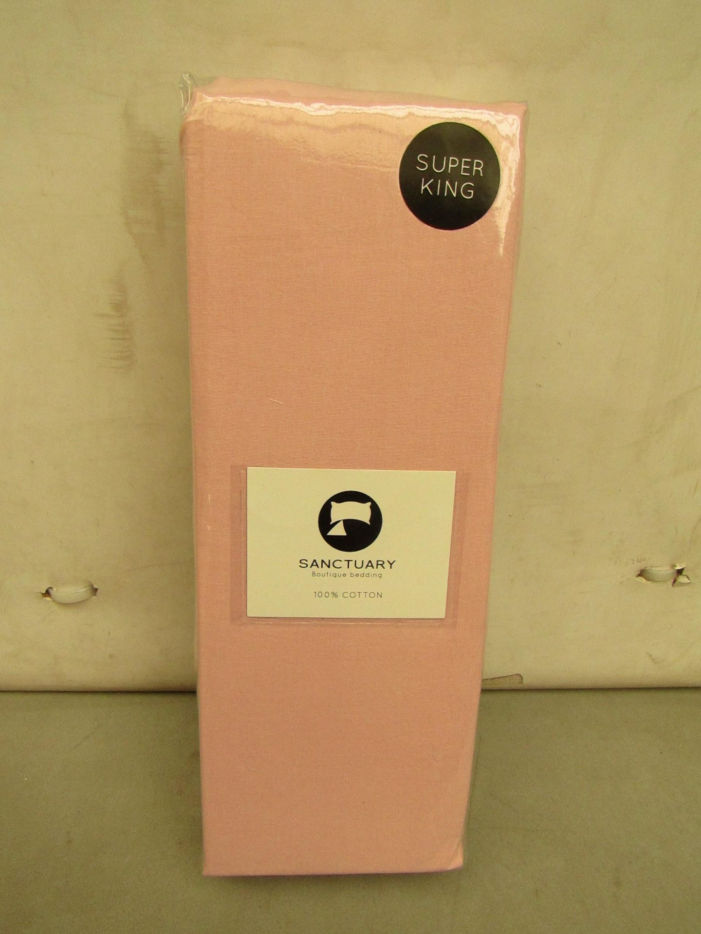 Sanctuary Blush SuperKing Fitted Sheet. New & Packaged