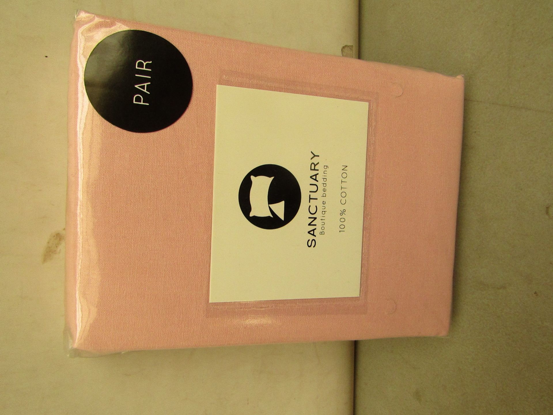 Pair of Sanctuary Blush Pillowcases. New & Packaged