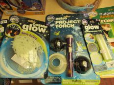 3x Various Glow in Dark Items : 1x Glow In the Dark Pens 1x Glow Galaxy 1x Astro Projector Torch -