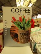 Invotis - Coffee Flower Vase - New & Boxed.