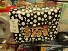Cool Bag - Easy Open (Pocka Dot Design (Black & White) - All Look New, With Original Tags.