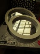 2 x Small White Wooden Mirrors. Unused