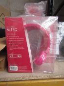 2x Sound MiTEC headphones, new and packaged.