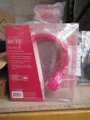 2x Sound MiTEC headphones, new and packaged.