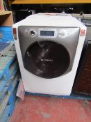 Hotpoint Aqualtis 11Kg washing machine, powers on and spins but door smashed.