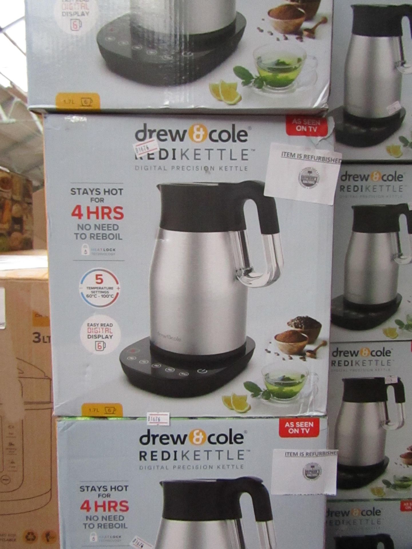 | 4X | DREW AND COLE REDI KETTLE | REFURBISHED AND BOXED | NO ONLINE RESALE | SKU C5060541513587 |