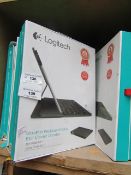 10x Logitech ultra thin keyboard folio for iPad Air, unchecked and boxed.