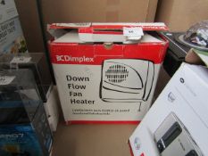 Dimplex down flow fan heater, unchecked and boxed.