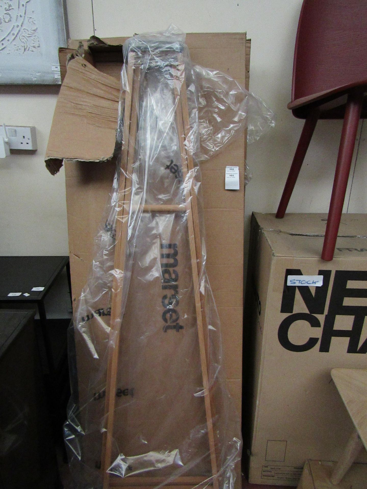 | 1X | MARSET CALE FLOOR LAMP IN OAK | RRP CIRCA £987.00 | LOOKS UNUSED NO GUARANTEE |