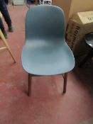 | 2X | NORMANN COPENHAGEN FORM DINING CHAIRS WITH WALNUT LEGS | LOOK UNUSED (NO GUARANTEE) AND BOXED