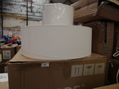 | 1X | MADE.COM EXTRA LARGE SAGE LAMPSHADE WHITE  40 H X 57 L X 57 W CM | RRP £195 BOXED  | NO