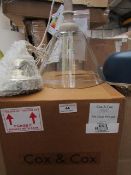 | 1X | COX & COX ALIS GLASS LIGHT PENDANT RRP £65 BOXED  | LOOKS NEW NO GUARANTEE | RRP £65 |